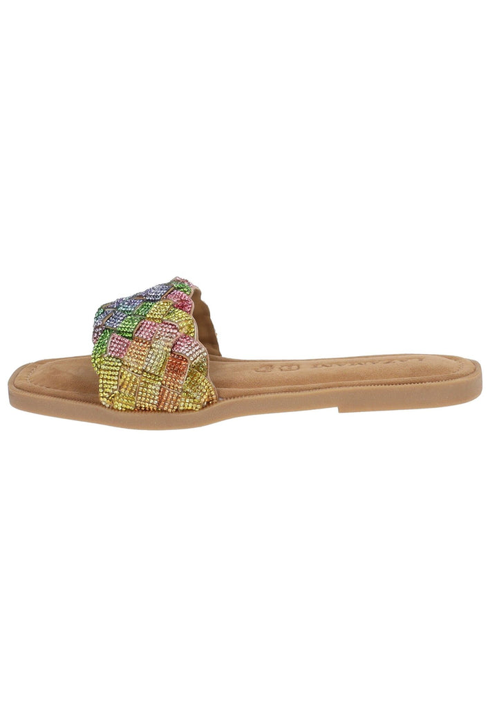 Lazamani Pantoletten Leder/Textil Rainbow - surf4shoes