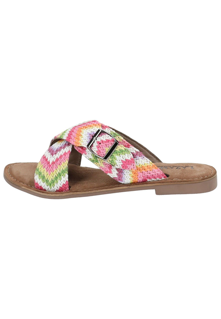 Lazamani Pantoletten Leder/Synthetik Pink - surf4shoes