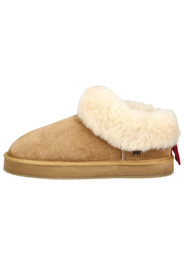 Shepherd Hausschuhe Veloursleder Chestnut Warmfutter - surf4shoes