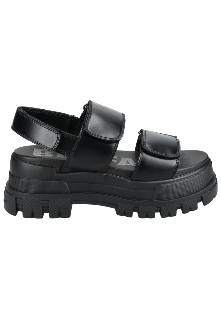 Buffalo Sandalen Lederimitat Schwarz - surf4shoes