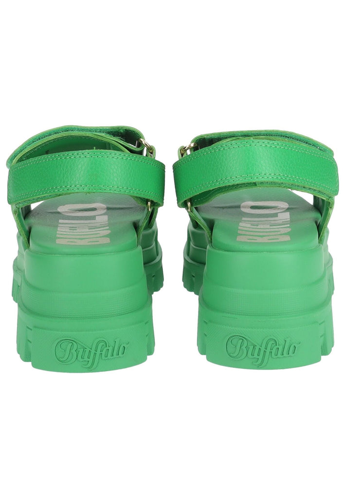 Buffalo Sandalen Lederimitat Grün - surf4shoes