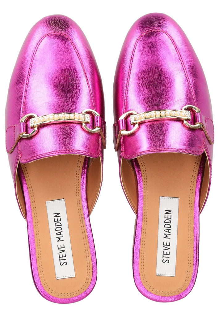 Steve Madden Pantoletten Leder Fuchsia - surf4shoes