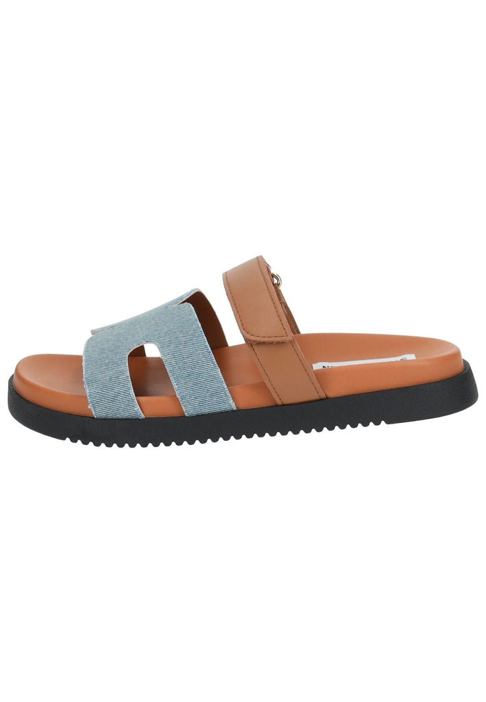 Steve Madden Pantoletten Leder/Textil Denim - surf4shoes