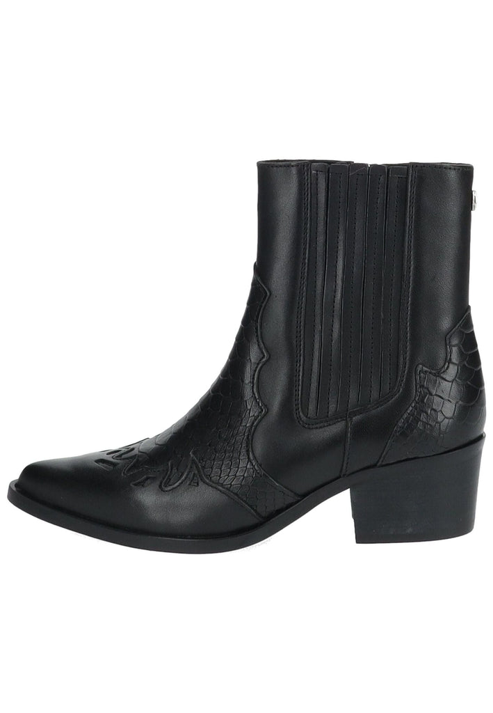 Steve Madden Stiefelette Leder/Synthetik Croco Black - surf4shoes