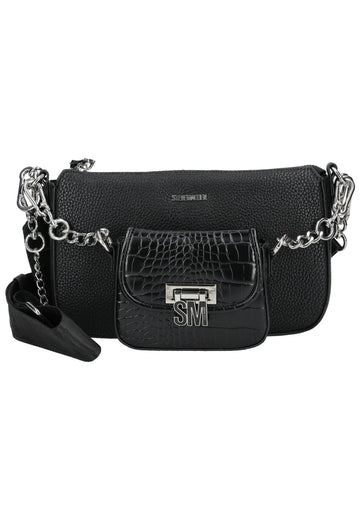 Steve Madden Taschen Lederimitat Schwarz/Silber - surf4shoes