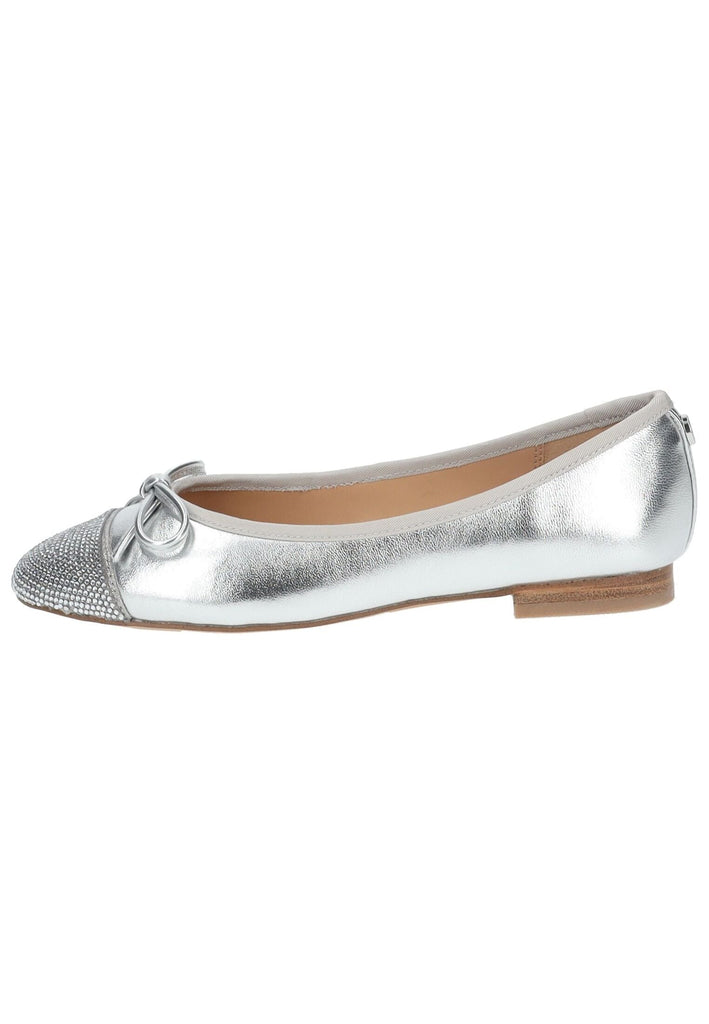 Steve Madden Ballerinas Leder/Textil Silber - surf4shoes