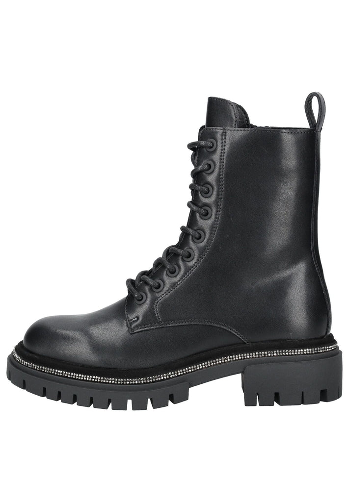 Steve Madden Stiefelette Leder/Textil Schwarz - surf4shoes