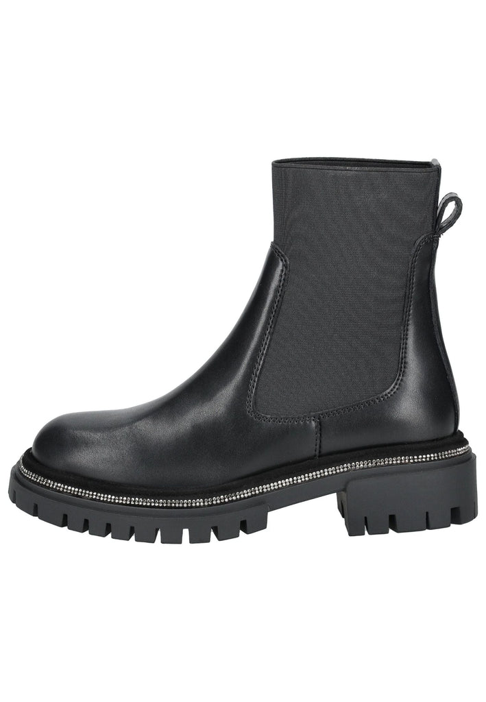 Steve Madden Stiefelette Leder/Textil Schwarz - surf4shoes