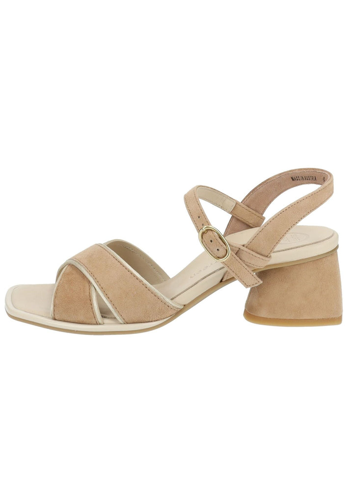 Paul Green Sandalen Veloursleder Hellbraun - surf4shoes