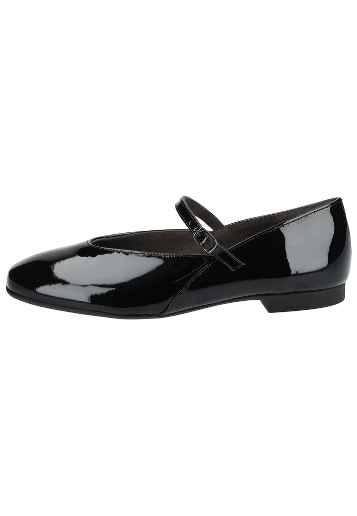 Paul Green Ballerinas Leder Schwarz Lack - surf4shoes