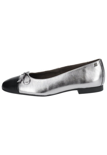 Paul Green Ballerinas Leder Silber/Schwarz - surf4shoes