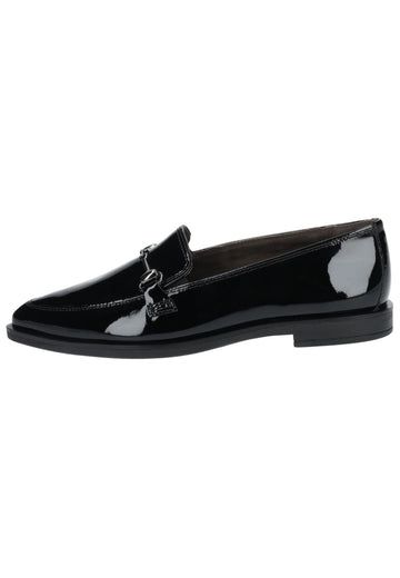 Paul Green Slipper Lederimitat Schwarz Lack - surf4shoes