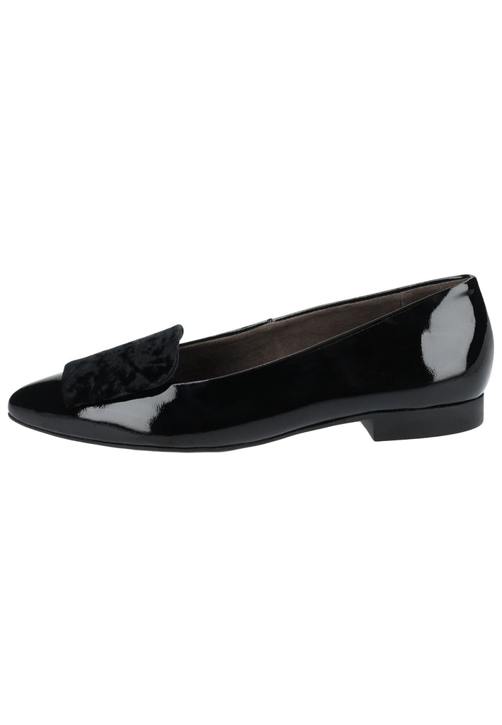 Paul Green Ballerinas Leder Schwarz Lack - surf4shoes