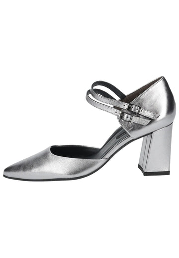 Paul Green Pumps Leder Metallic Silver - surf4shoes
