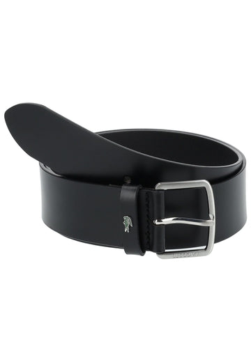 Lacoste Gürtel Leder Schwarz - surf4shoes