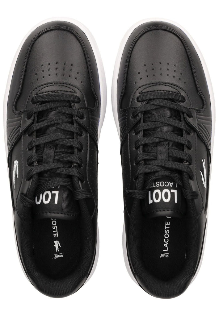 Lacoste Sneaker Lederimitat Schwarz/Weiß - surf4shoes