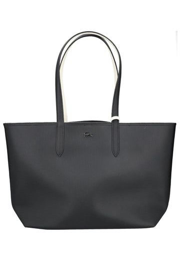 Lacoste Taschen Lederimitat Schwarz/Weiß - surf4shoes