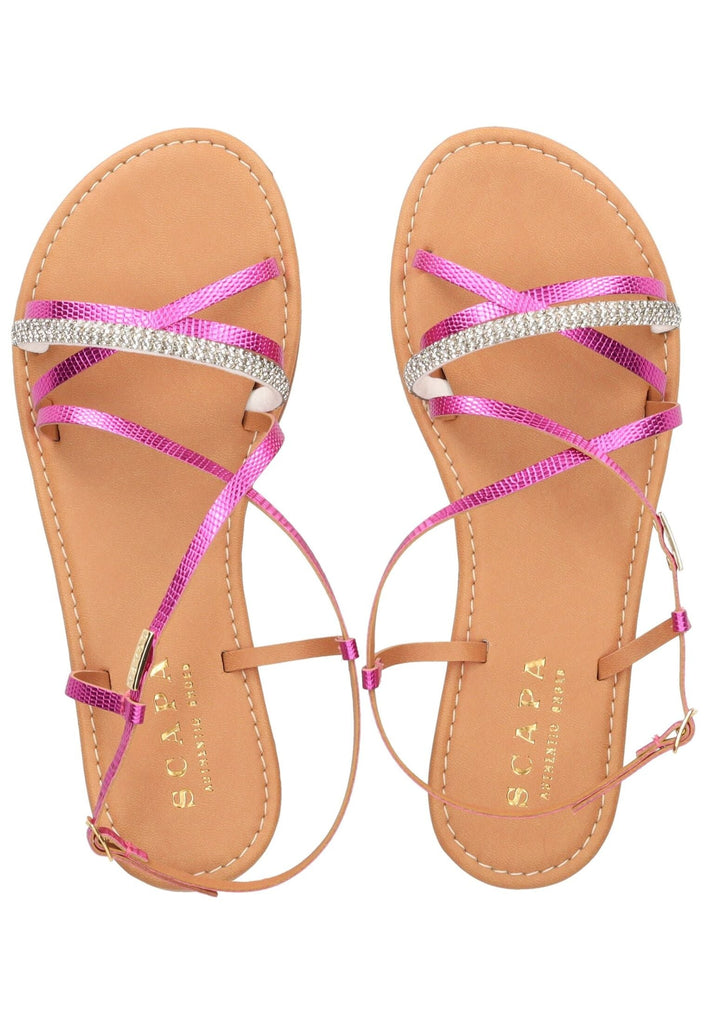 Scapa Sandalen Lederimitat Fuchsia - surf4shoes