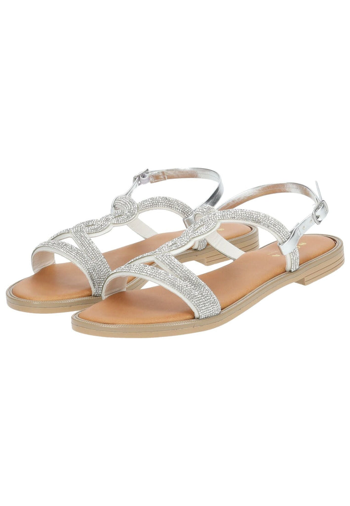 Scapa Sandalen Lederimitat Silber - surf4shoes