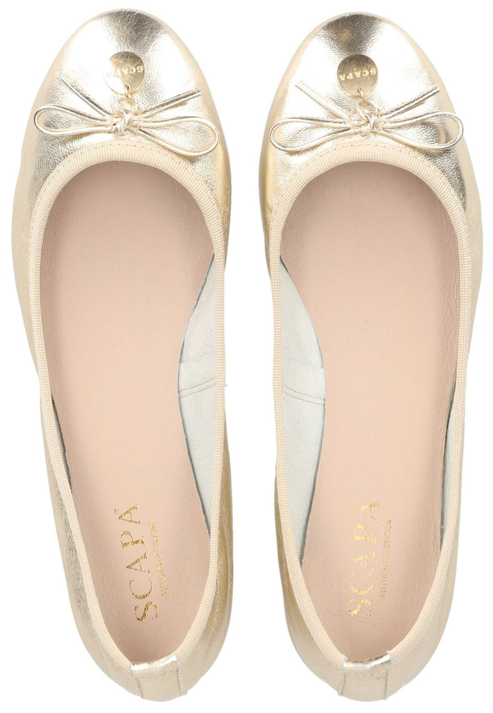 Scapa Ballerinas Leder Platin - surf4shoes