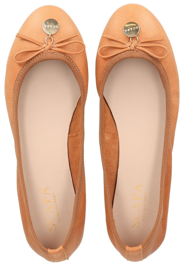 Scapa Ballerinas Leder Cuoio - surf4shoes