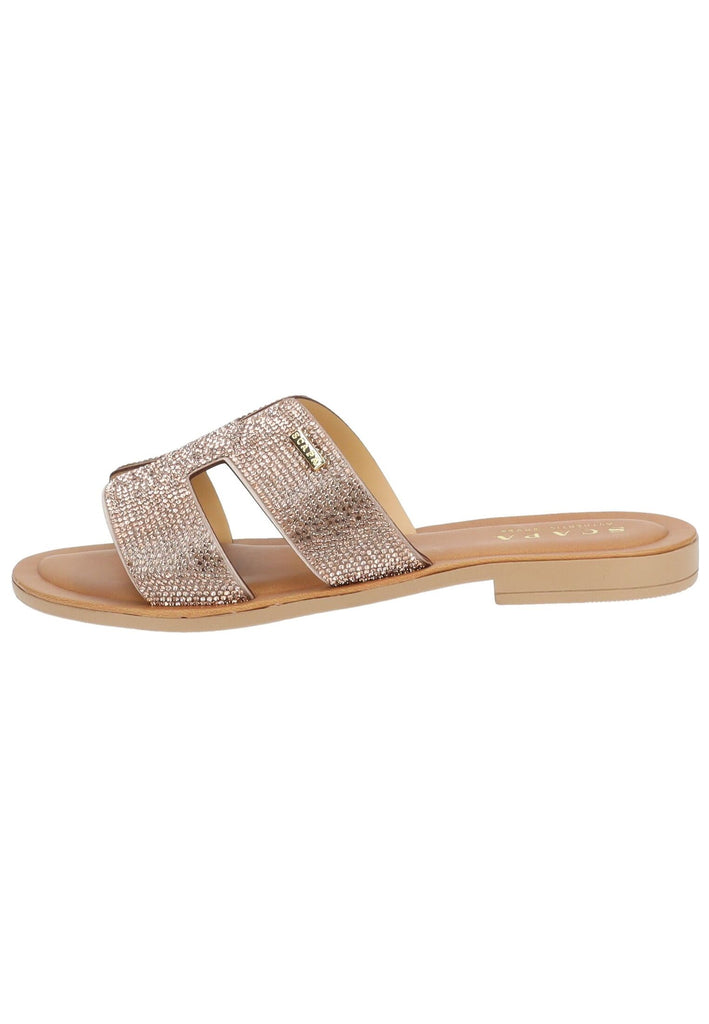 Scapa Pantoletten Lederimitat/Textil Rosegold - surf4shoes