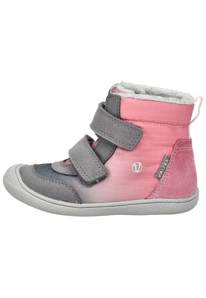 VADO Stiefelette Lederimitat/Mesh Grau/Rosa Warmfutter - surf4shoes