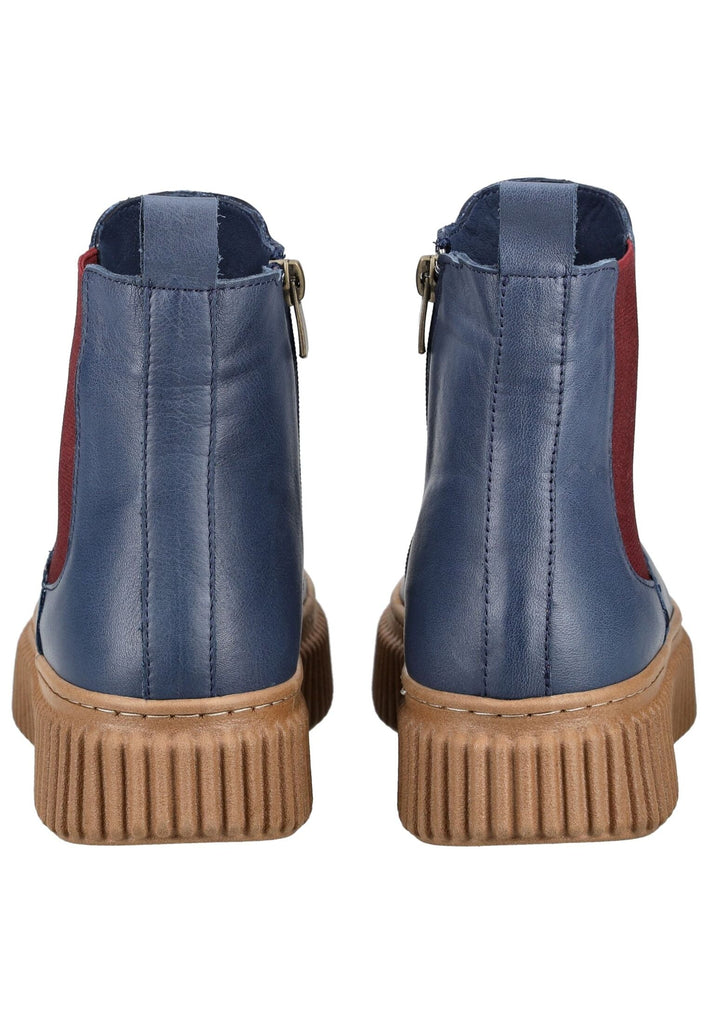 Andrea Conti Stiefelette Leder Navy/Rot - surf4shoes