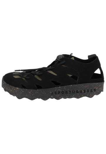 ASPORTUGUESAS Halbschuhe Leder Schwarz - surf4shoes