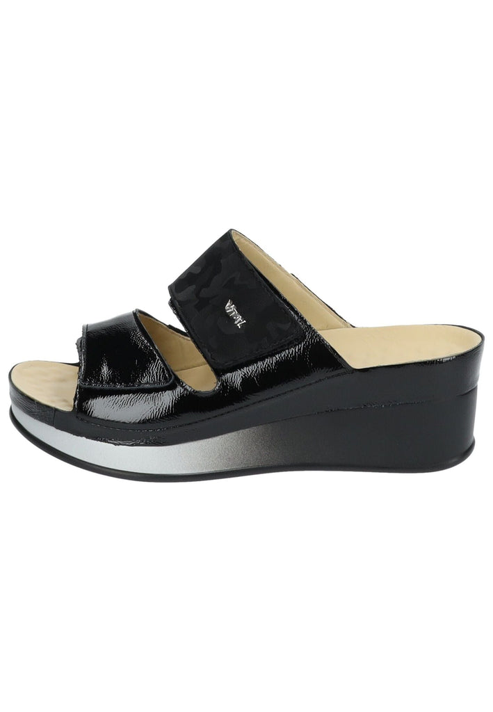 Vital Pantoletten Leder Schwarz - surf4shoes