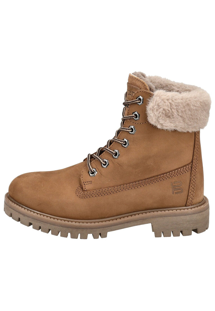 Bagatt Stiefelette Nubukleder/Textil Braun/Beige Warmfutter - surf4shoes