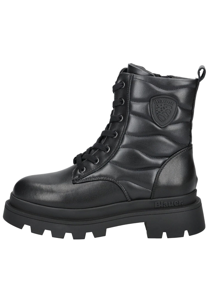 Blauer Stiefelette Leder/Synthetik Schwarz - surf4shoes