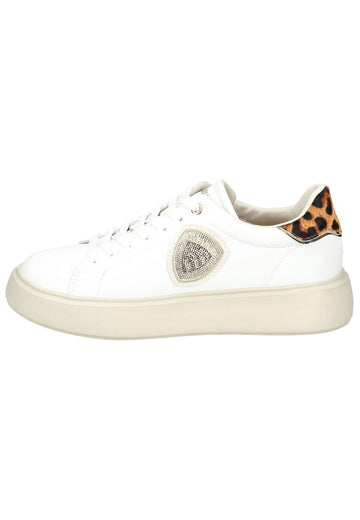 Blauer Sneaker Leder/Synthetik Weiß Kombi - surf4shoes
