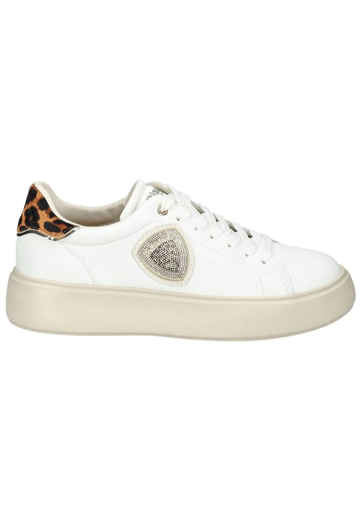 Blauer Sneaker Leder/Synthetik Weiß Kombi - surf4shoes