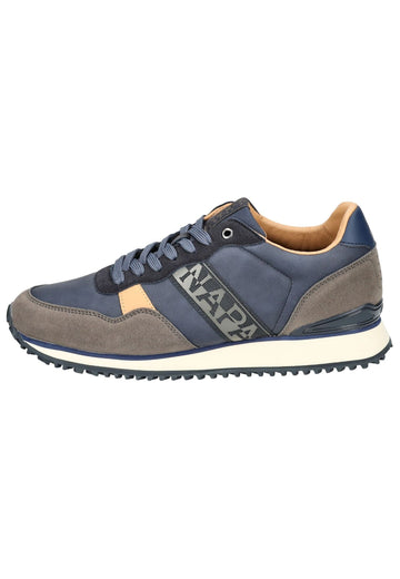 Napapijri Sneaker Lederimitat Blau/Braun - surf4shoes