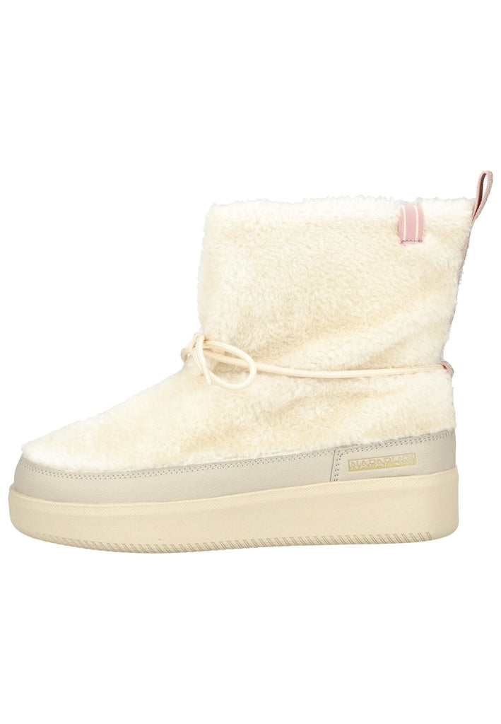 Napapijri Stiefelette Lederimitat Beige Warmfutter - surf4shoes