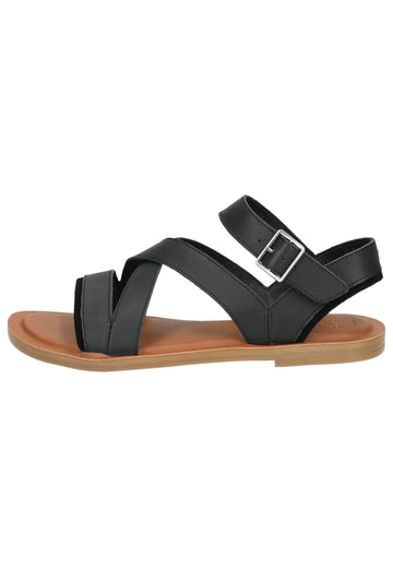 TOMS Sandalen Leder Schwarz - surf4shoes