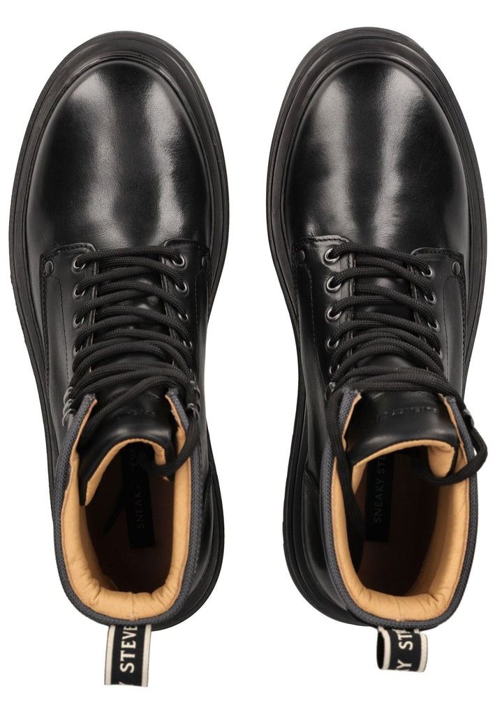 Sneaky Steve Stiefelette Leder Schwarz Warmfutter - surf4shoes