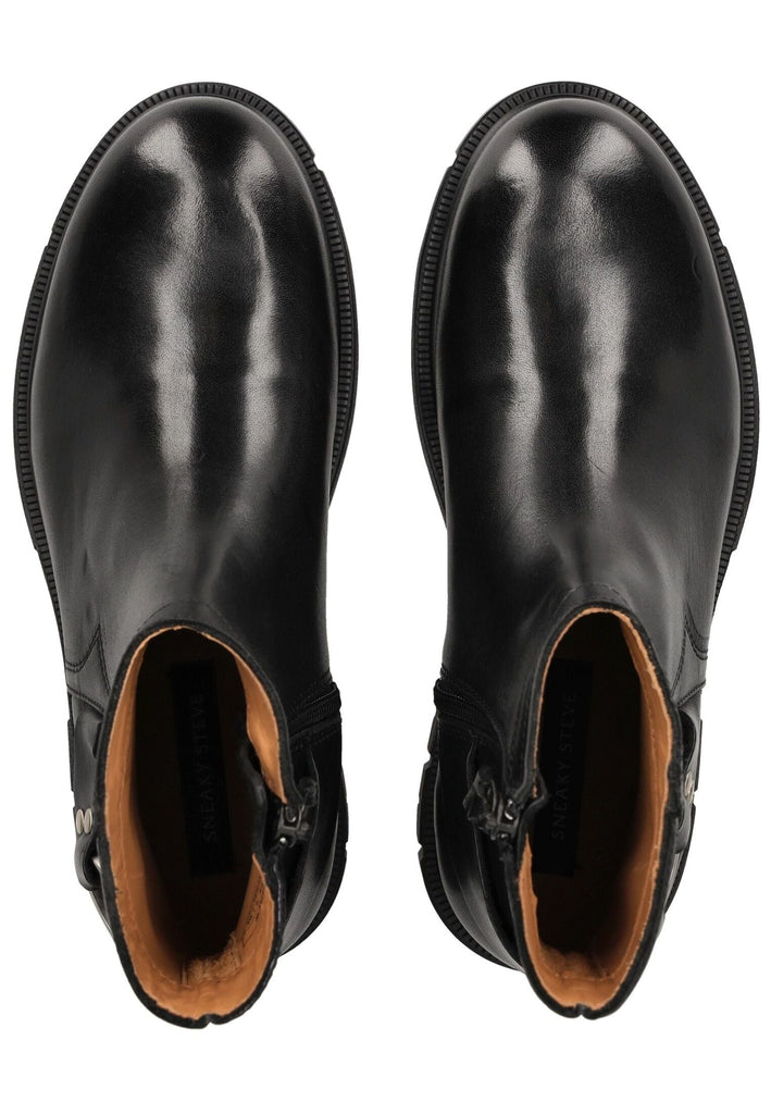 Sneaky Steve Stiefelette Leder Schwarz - surf4shoes