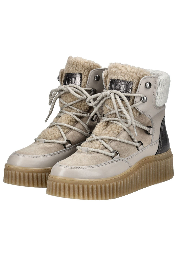 Marc O Polo Stiefelette Leder/Textil Taupe/Beige Warmfutter - surf4shoes