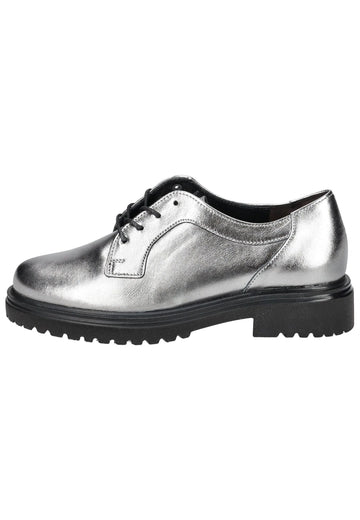 Gabor Comfort Halbschuhe Leder Silber - surf4shoes