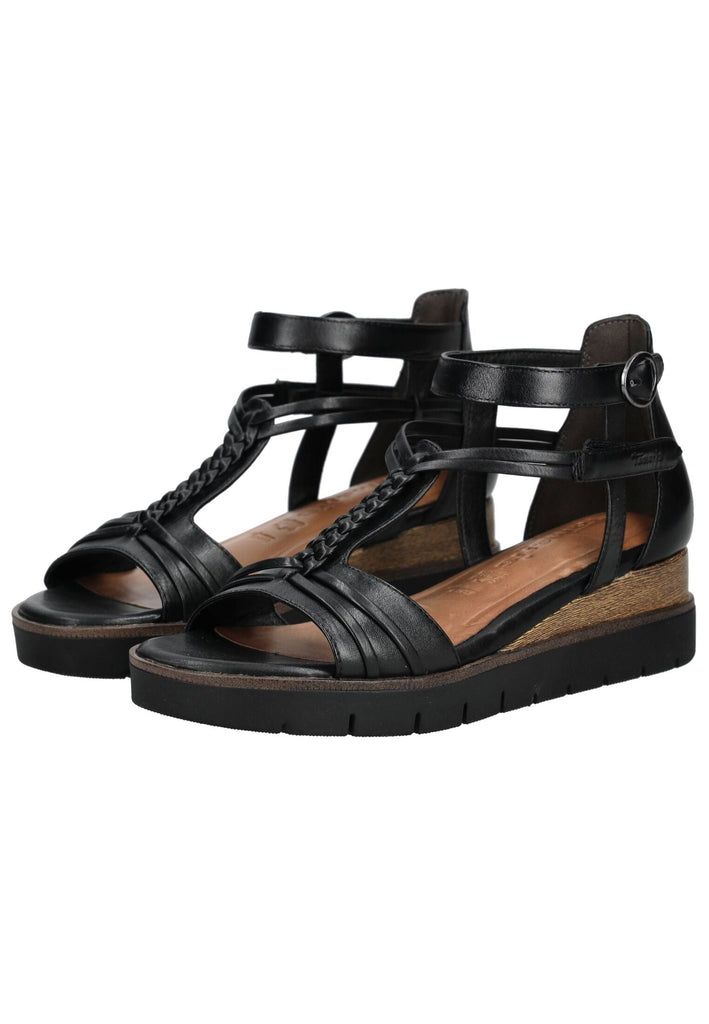 Tamaris Sandalen Leder/Synthetik Schwarz - surf4shoes