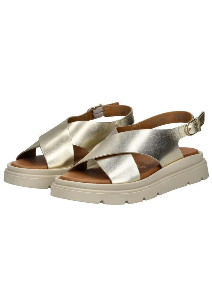 Tamaris Sandalen Leder Hellgold - surf4shoes