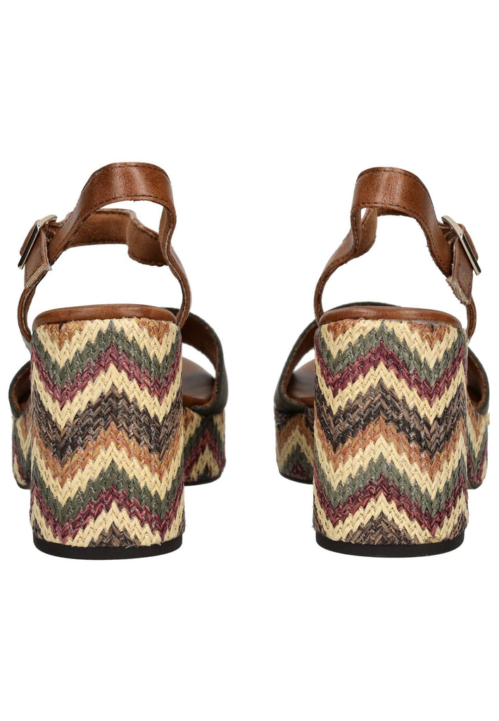 Marco Tozzi Sandalen Lederimitat/Textil Khaki - surf4shoes