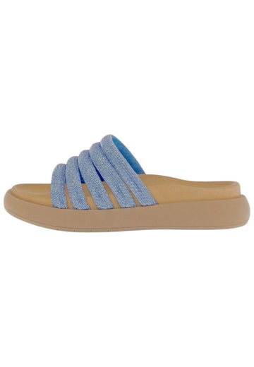 Gabor Pantoletten Lederimitat Hellblau - surf4shoes