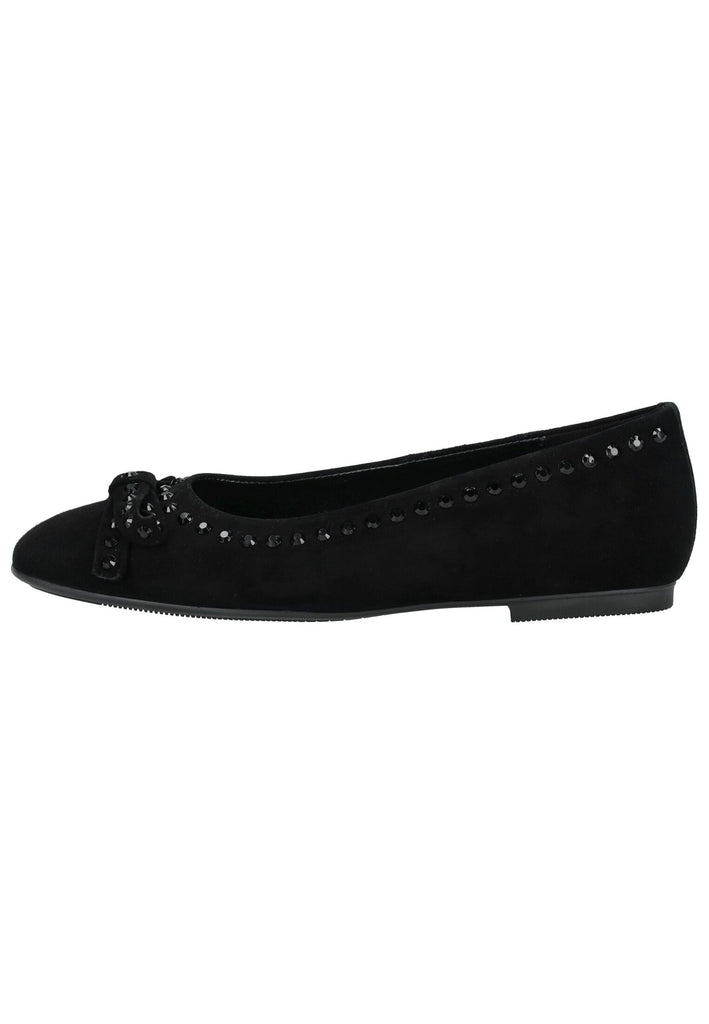 Gabor Ballerinas Veloursleder Schwarz - surf4shoes