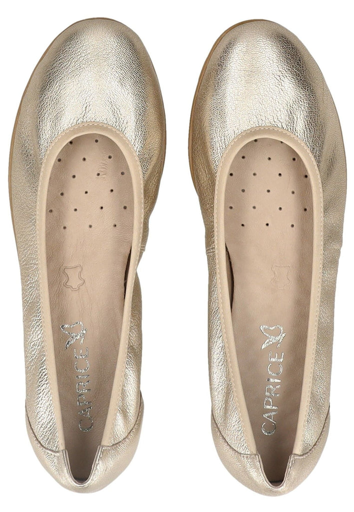 Caprice Ballerinas Leder Platin - surf4shoes
