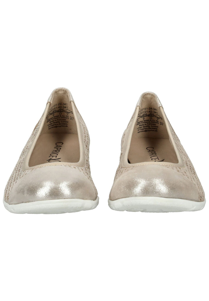 Caprice Ballerinas Leder Taupe - surf4shoes
