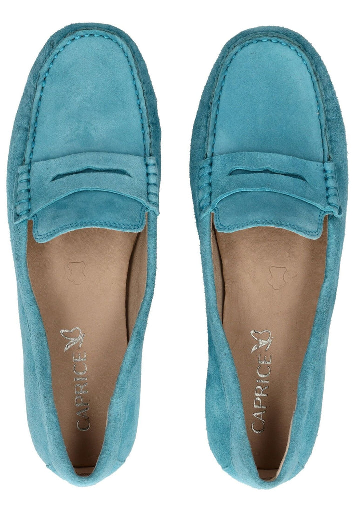 Caprice Slipper Veloursleder Blau - surf4shoes