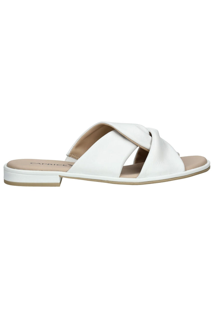 Caprice Pantoletten Nappaleder Weiß - surf4shoes